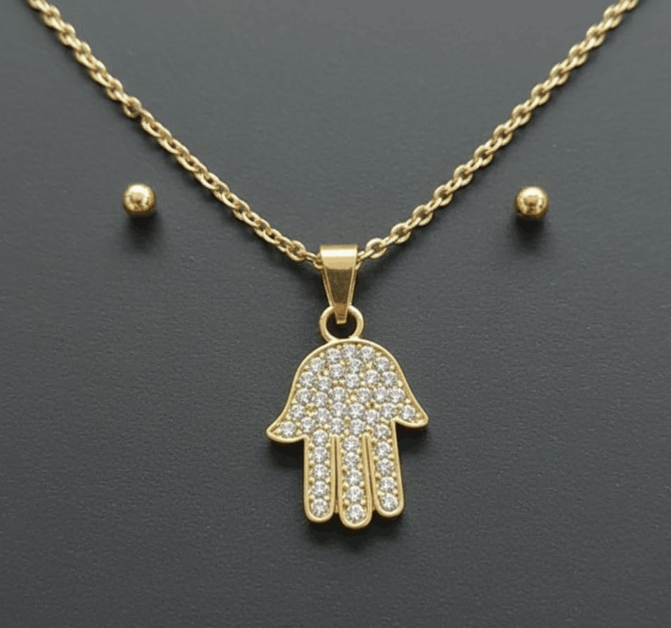 Collar manos de hamsa