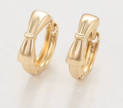 Argollas color oro claro